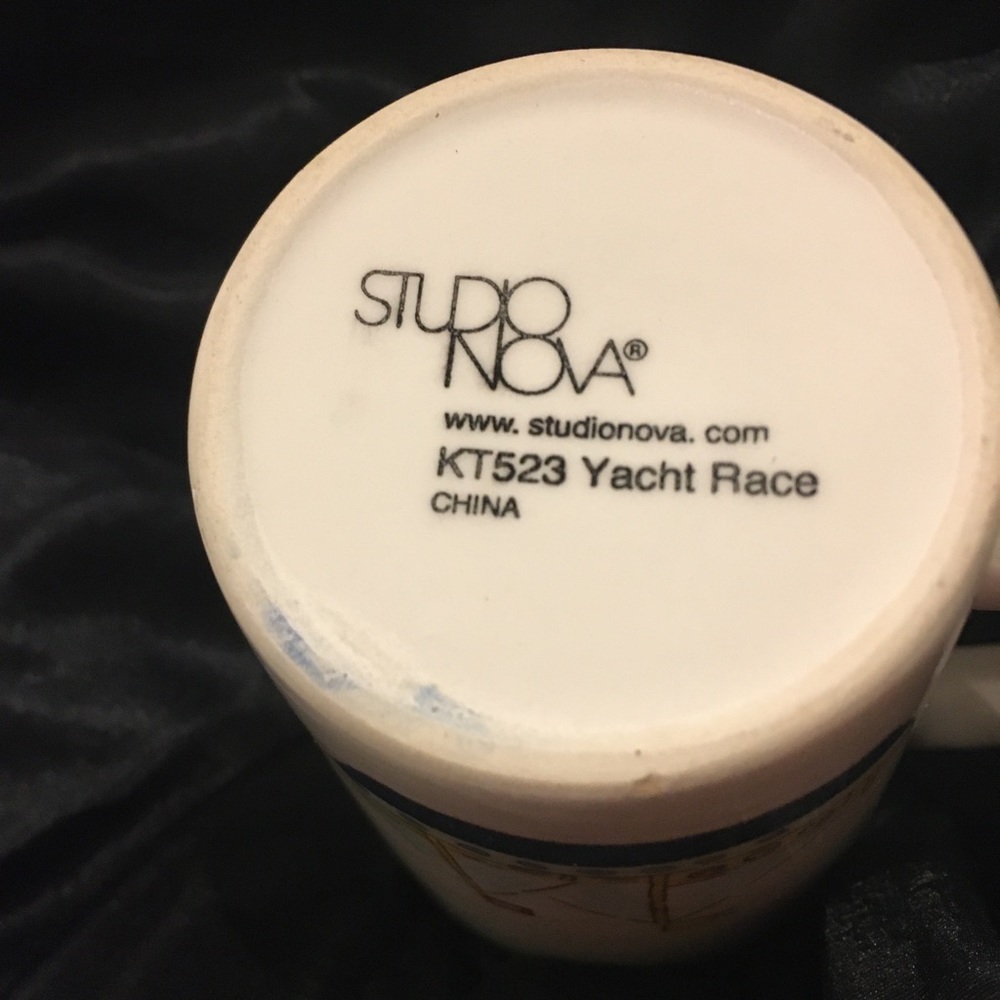 Studio Nova “YACHT RACE” LATTE / coffee MUG! RARE! - Picture 6 of 8